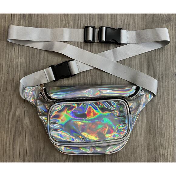 Iridescent Holographic Fanny Pack - Picture 1 of 7